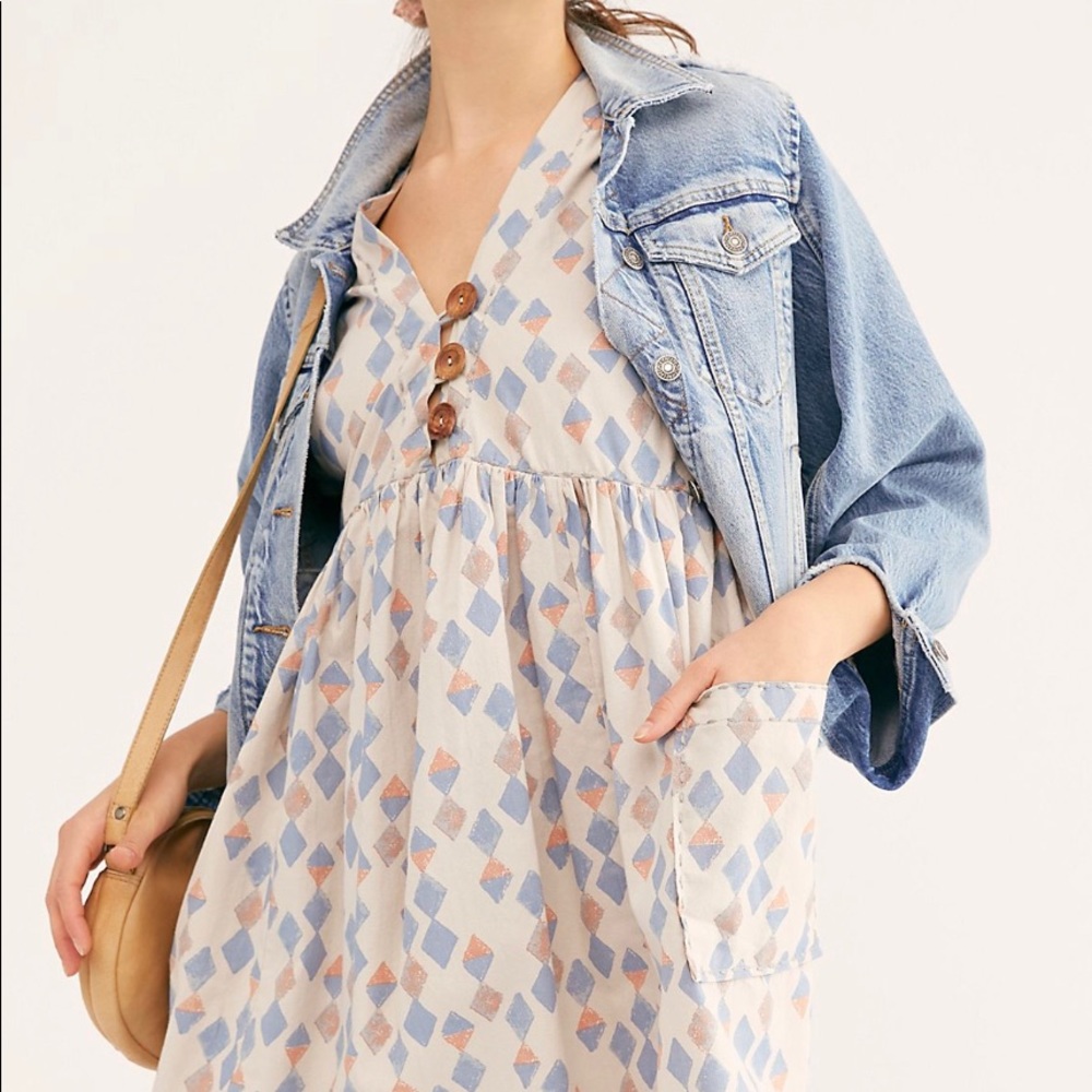 Block Print Baby Doll Dress